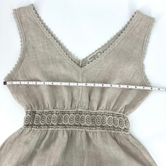 Terzo Millennio Italy 100% Linen Maxi Dress Size Medium Sleeveless - Picture 5 of 12